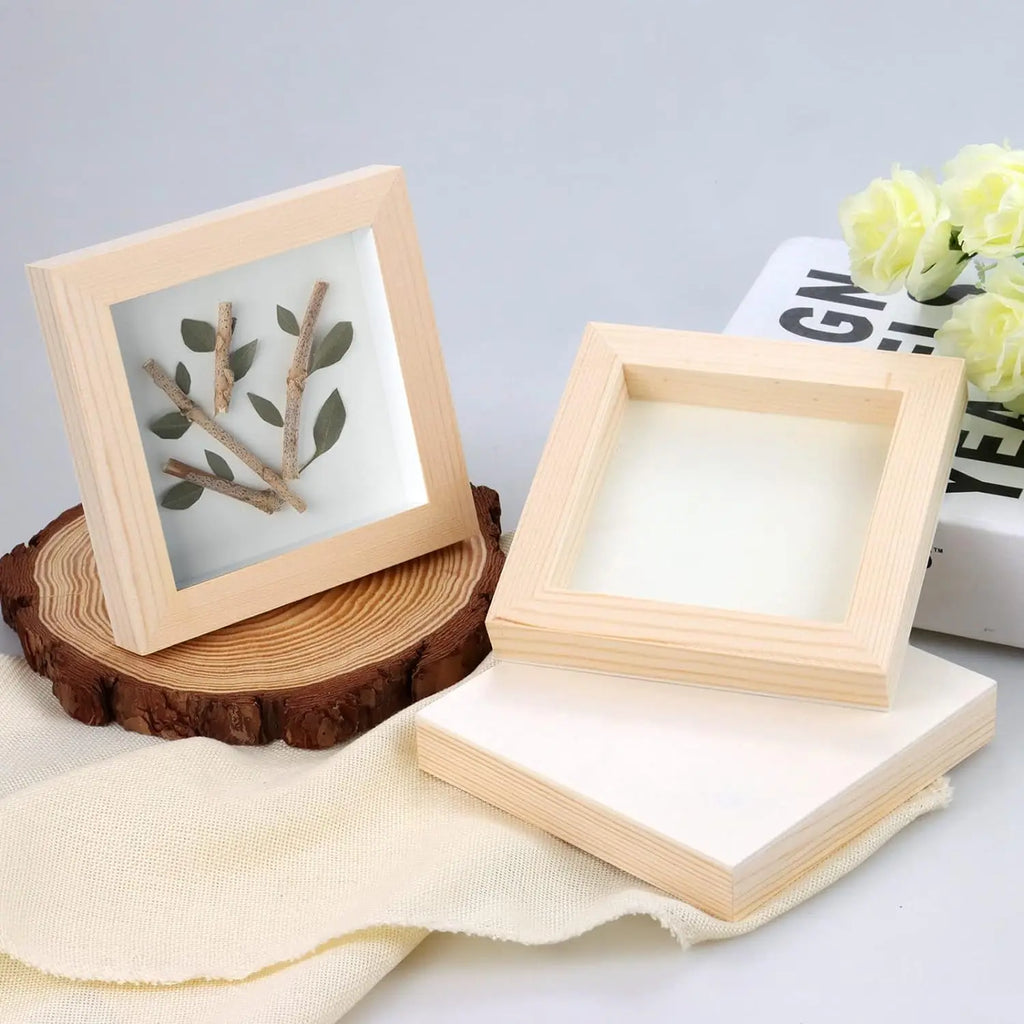 Square Wood Panels, 6x6"/15x15cm, Blank Wooden Canvas Cradled Painting Panel Boards for Drawing, , Pouring, DIY Arts Crafts