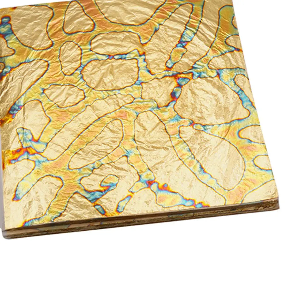 Imitation Gold Leaf Sheets Multicolor Copper Decoration Foil for Art Projects Miniature Metal Crafts Walls