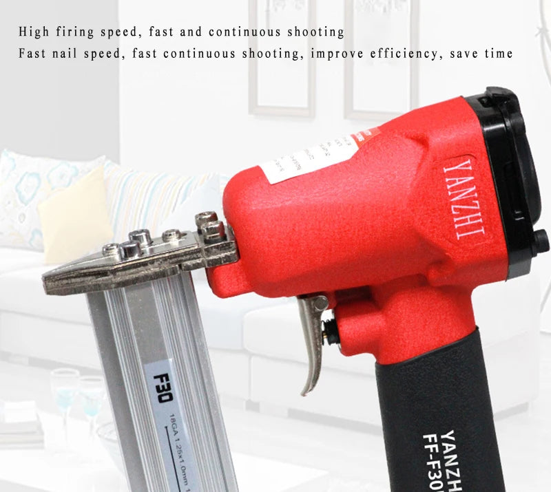 Pneumatic Finish Nailer and Stapler Ergonomic and Lightweight Staple Gun 1.05 x1.25mm for Wood, Upholstery