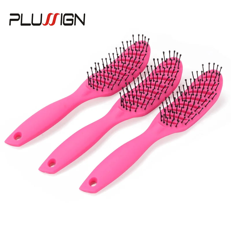 Styling Curly Hair Brush Salon Massager Comb Brush Detangling Drying Brush Anti Static Curved Vent Brush Scalp Massage Comb