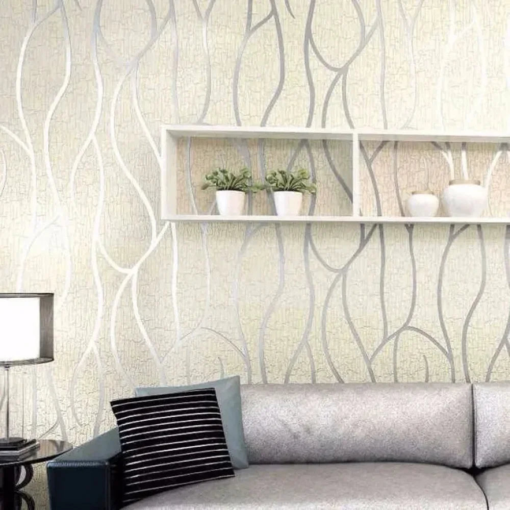 European Non-Woven Fabric Wallpaper Modern Self-Adhesive Contact Paper for Bedroom & Furniture Removable Decor