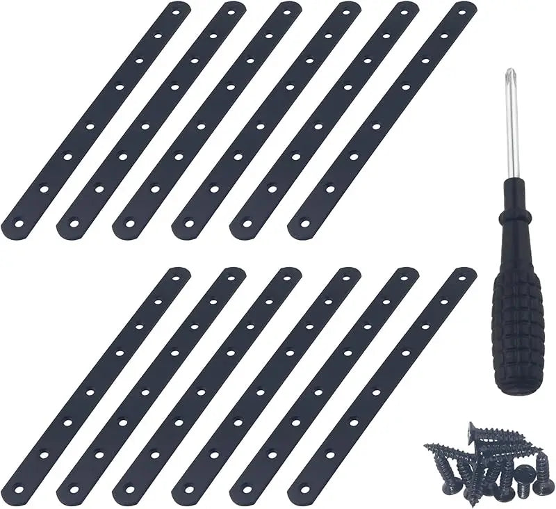 5 Pcs Stainless Steel Flat Metal Fixing Corner Brace Bracket, (Silver)16size for Furniture, Wood, Shelves, Cabinet