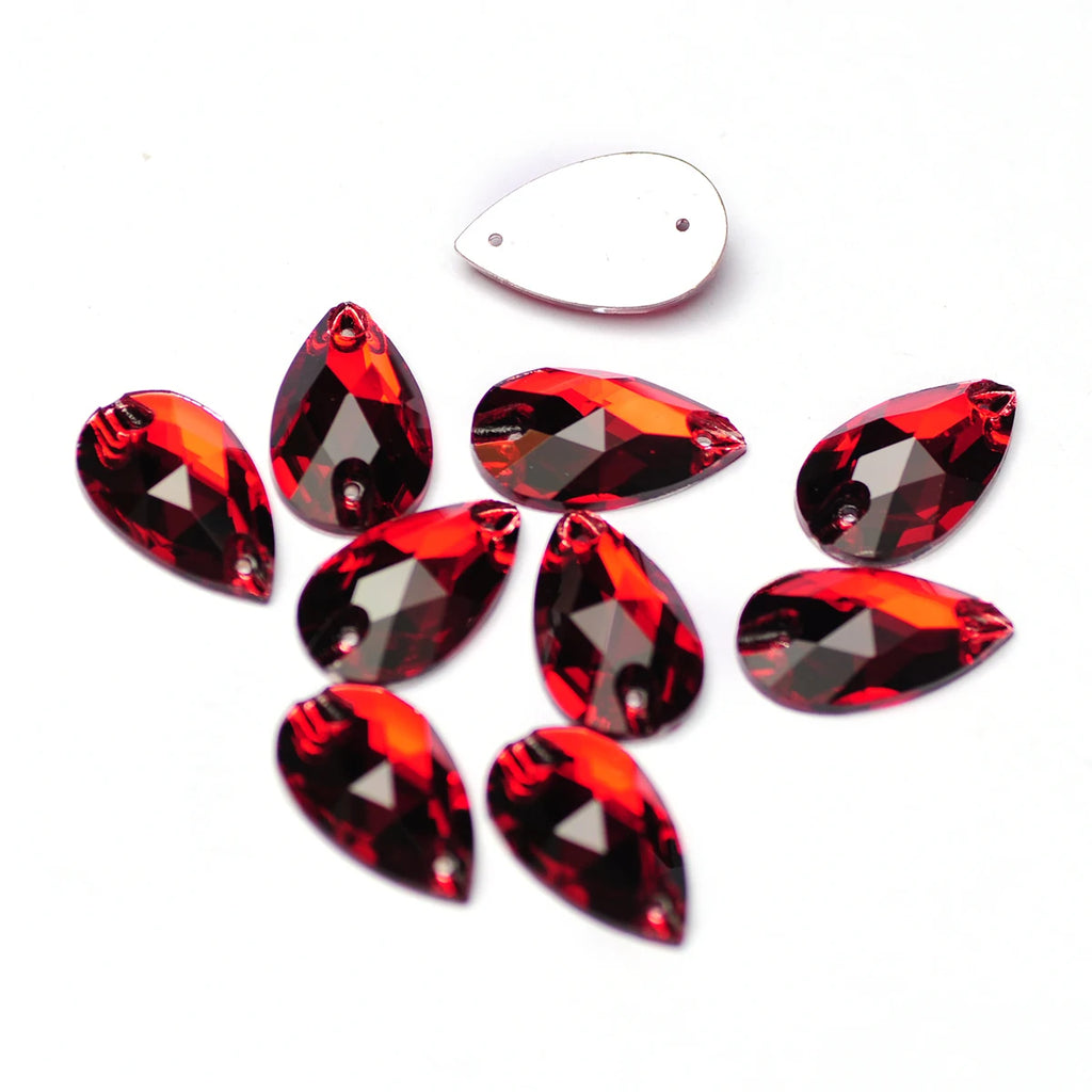 YANRUO Teardrop Sew-on Rhinestones Glass Crystal Stone Sewing Embroidery Clothes Accessories Stones For DIY Wedding Dress Decor