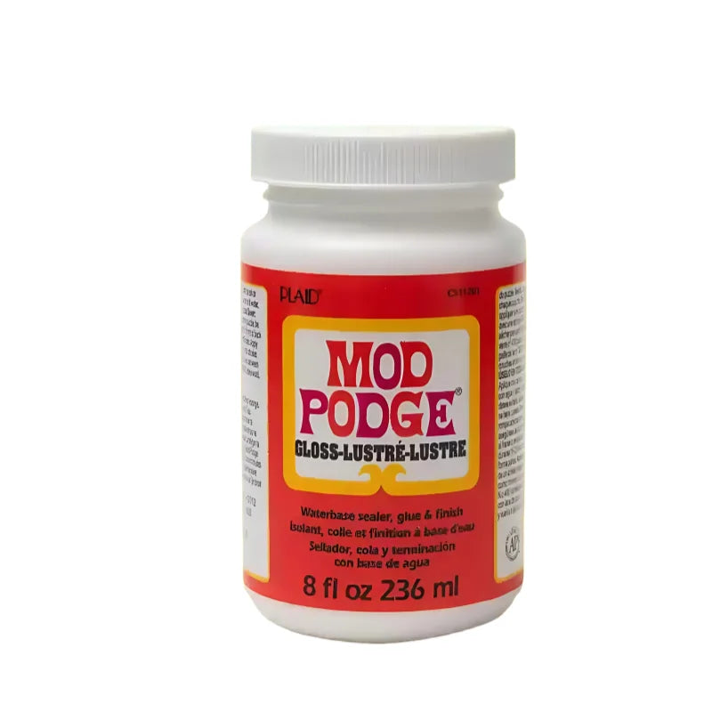 Original Mod Podge Gloss Sealer Glue and Finish Quick Dry Easy Clean Non-Toxic Craft Glue for Wood Paper Fabric 2oz/4oz/8oz