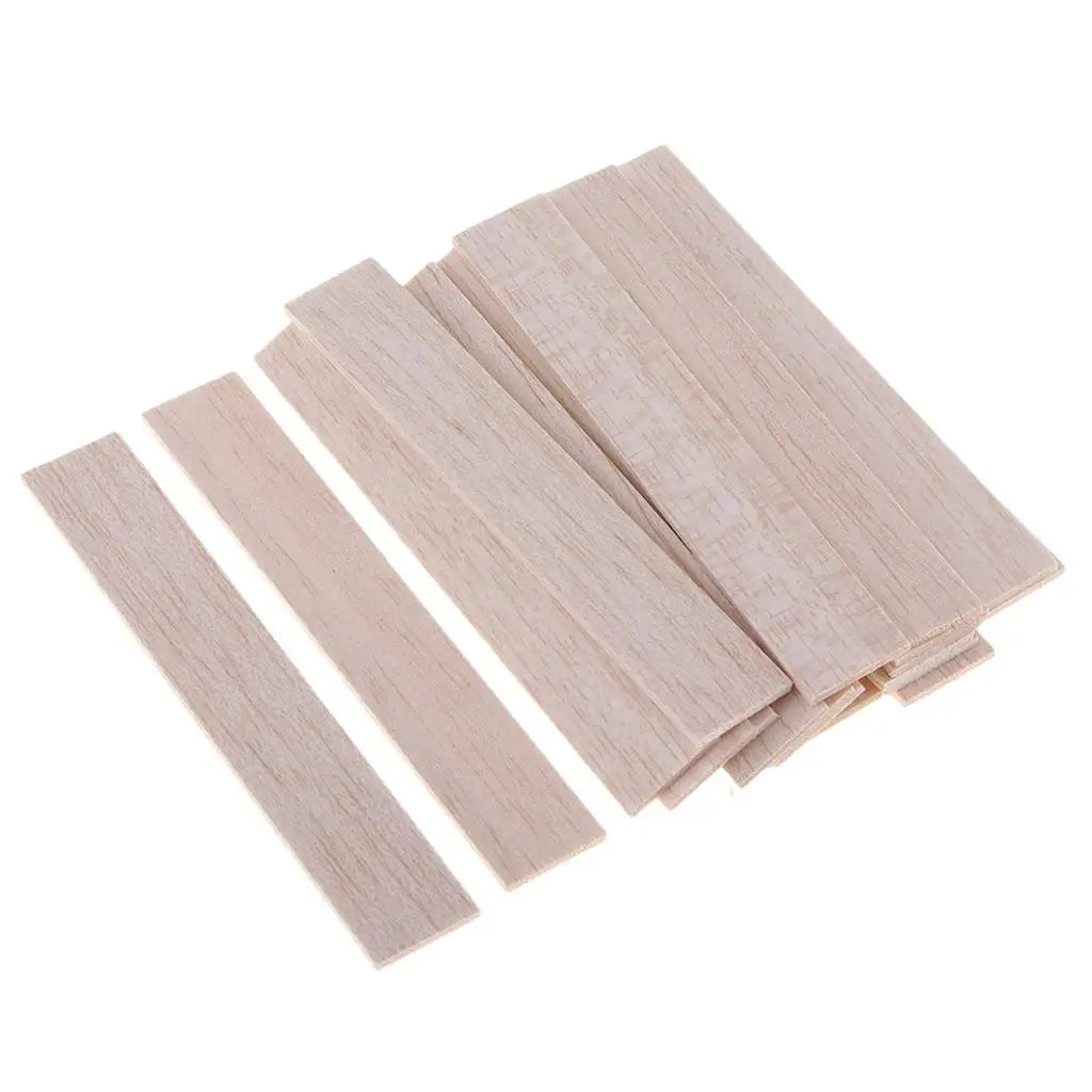 Rectangular Unfinished Balsa Wood Stick Wooden Dowel Rod for Kids Model Making DIY Craft Home Wedding Party Decoration
