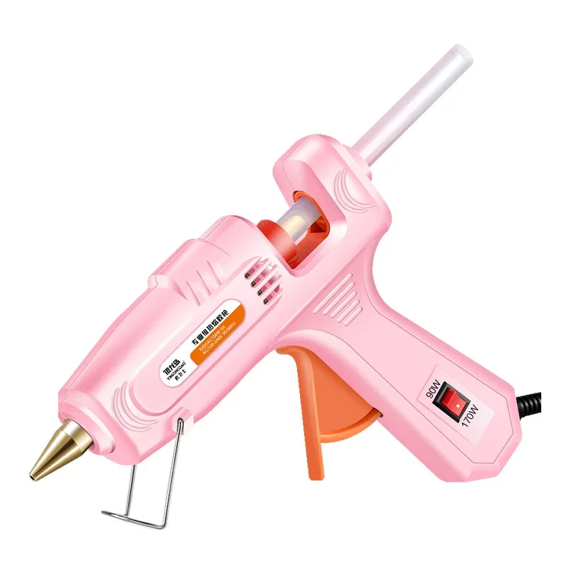 70W Hot Melt Glue Gun with 2/5/10/20 Pcs 7mm Premium Glue Sticks Industrial Guns Heat Temperature Thermo Electric Repair Tool
