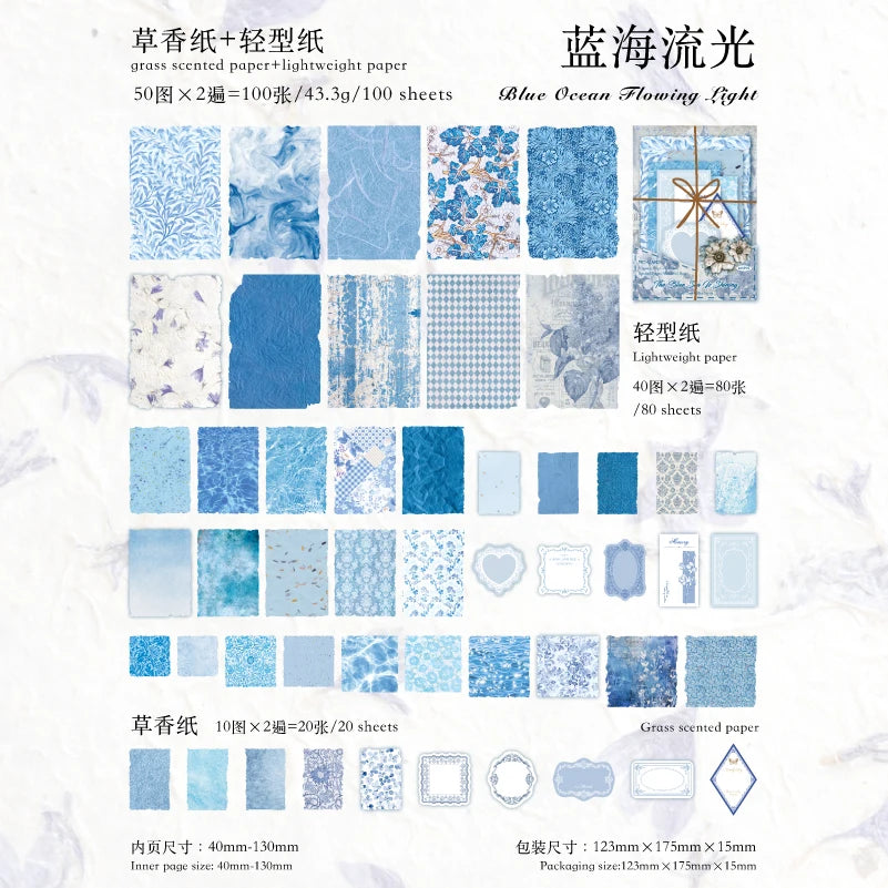 4Style Paper Post Office Series Scrapbooking Set Diy Handheld Account Diary Decoration Collage Material