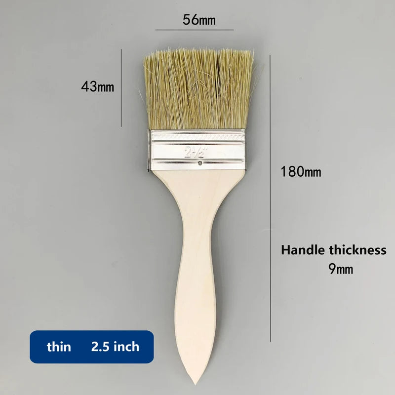 Thick-handled and thin-handled paint brushes are available. Household soft-bristled dust-removing brushes and special brushes fo