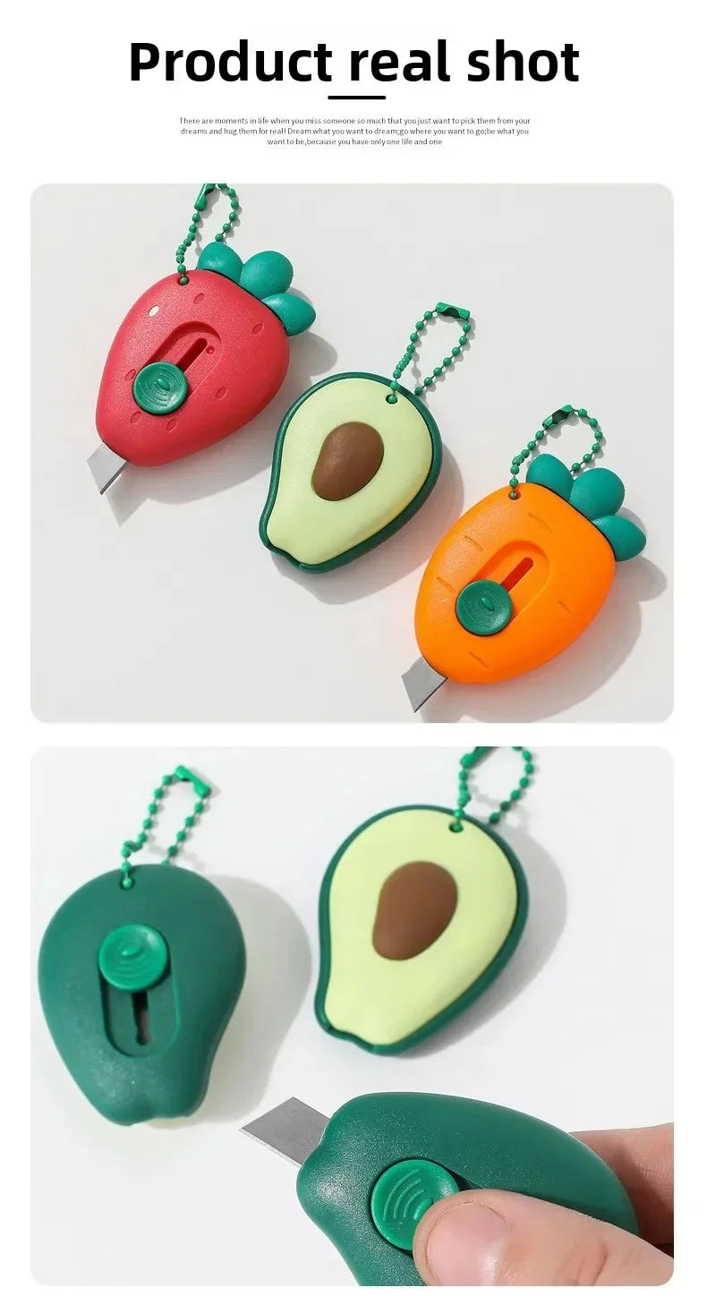 1Pcs Utility Knife In The Shape Of Mini Fruit Designed To Be Hung For Unpacking Paper Cuttings Envelope Wrapping Tool