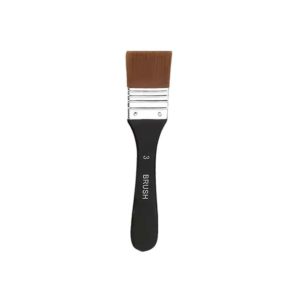 Paint Brush, Flat Bright Paint Brushes Craft Basecoating Paint Brushes with Wooden Handle for Acrylic, Oil, Watercolorercolor