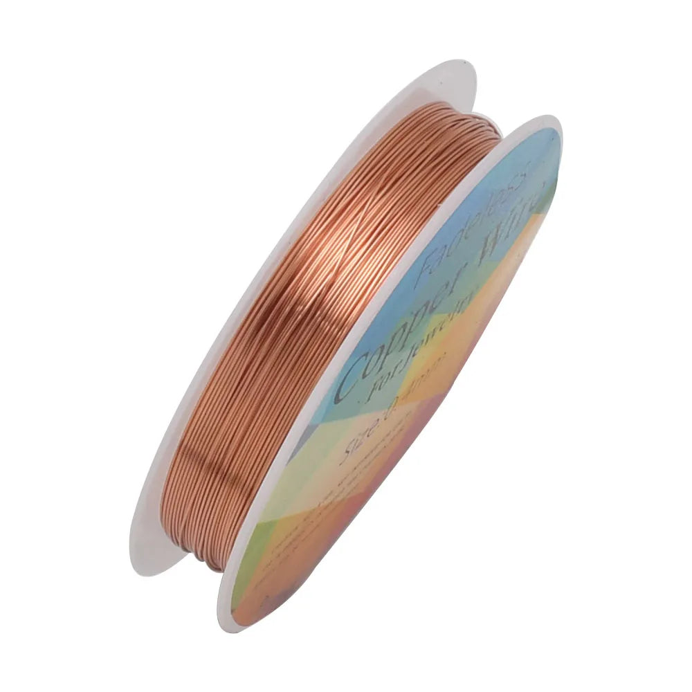 Colorfast Copper Wire For Bracelet Necklace Jewelry DIY Accessories 0.2/0.25/0.3/0.5/0.6/0.7/1.0mm Craft Beading Wire HK018