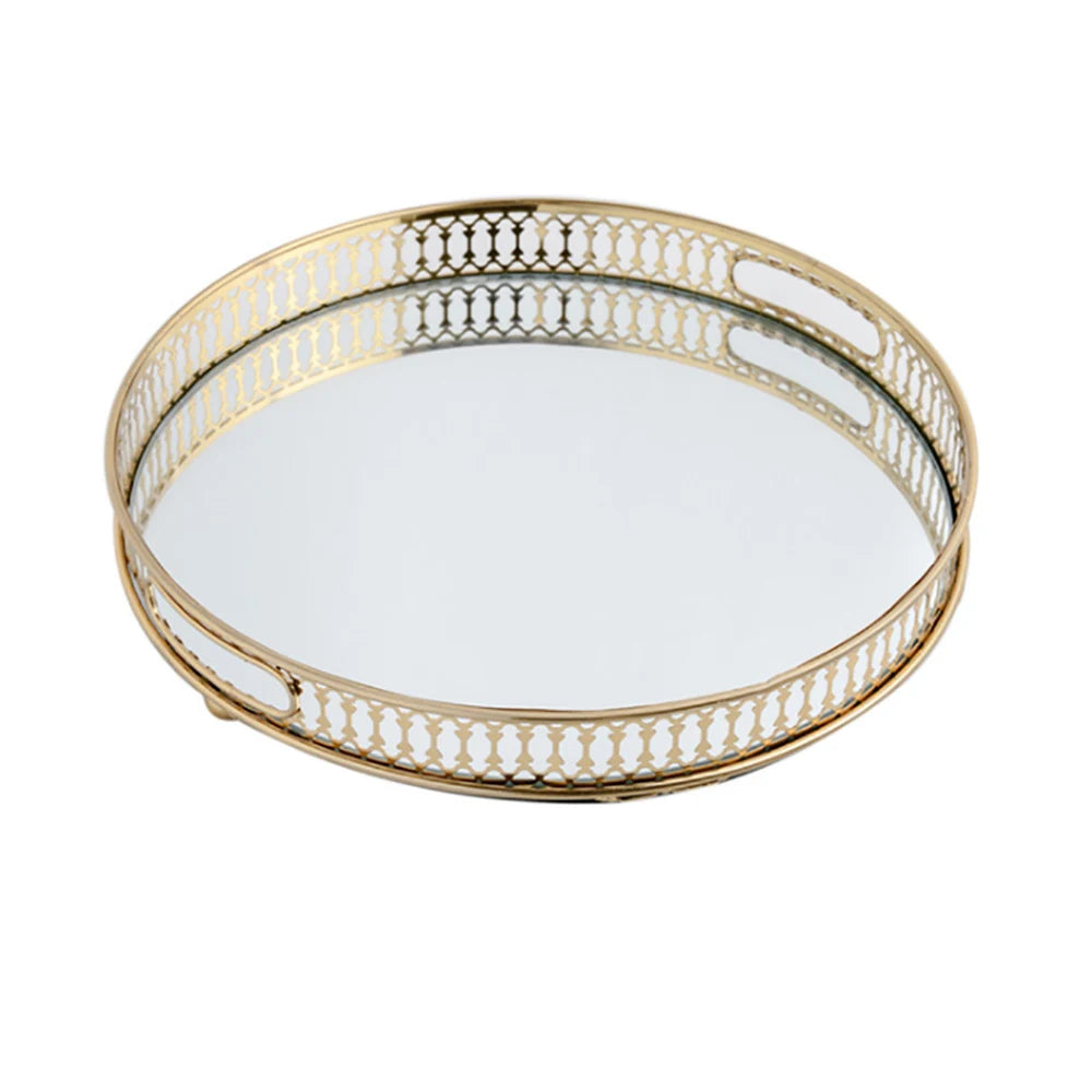 Mirror Tray with Antique Bronze Finish, Resin Build, Easy Installation, Small Footprint for Home and Office Decoration