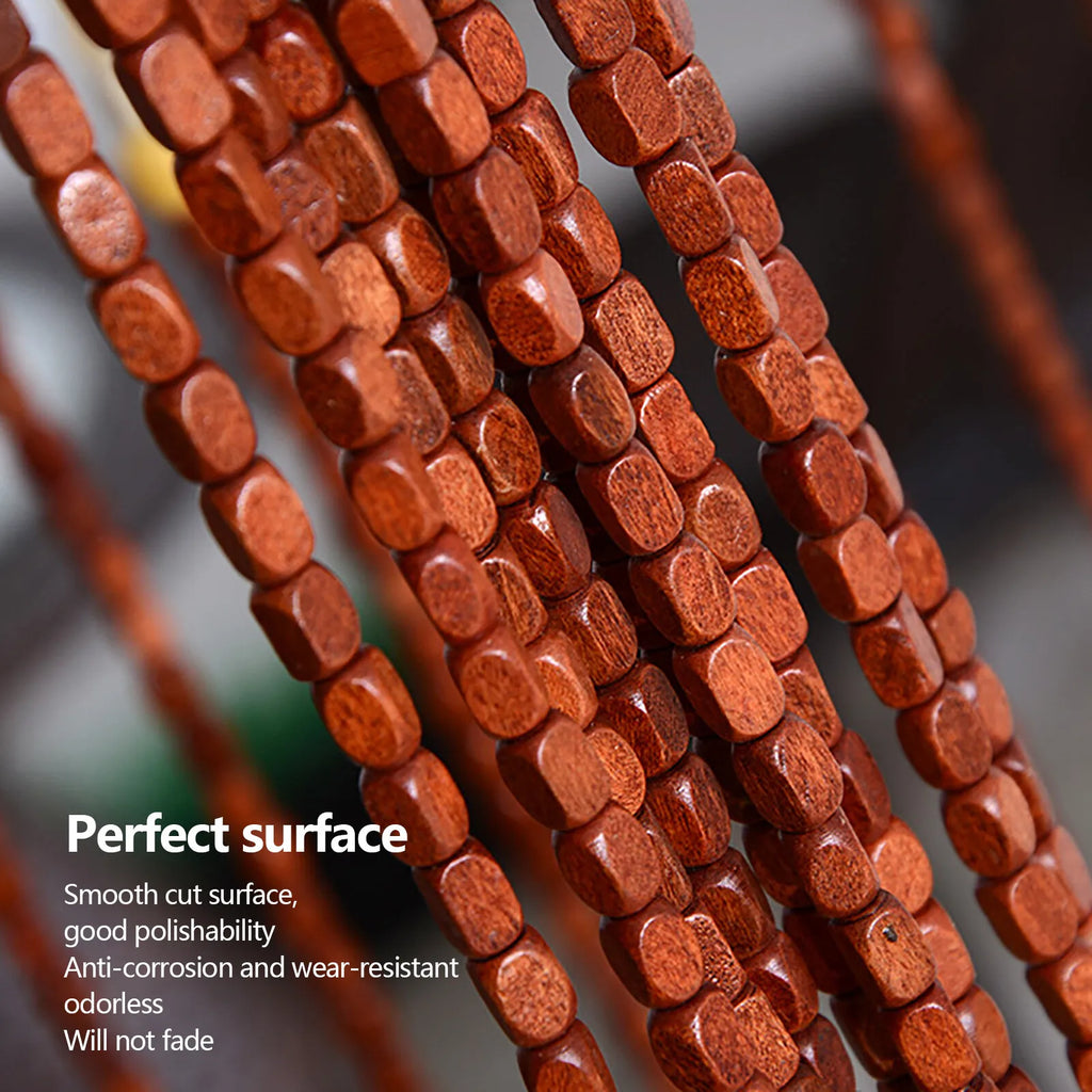 Hand-Polished Bamboo Wood Door Beads Eco-Friendly Natural Home Decor 27 Strands Hanging String Curtain