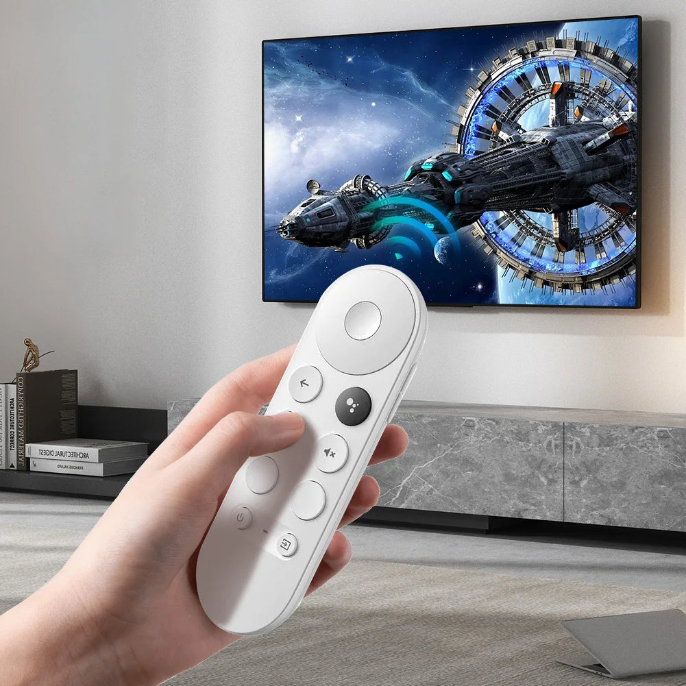 G9N9N Smart TV Remote Bluetooth-Compatible Voice Set-Top Box Remote Control Remote Controller for Google TV Chromecast 4K Snow