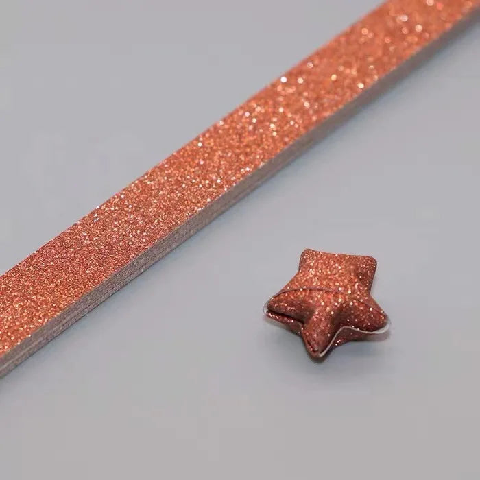 140 Sheets Glitter Paper Origami Stars Paper Strips Lucky Star Decoration Folding Paper Origami for Hand Arts Make Home Decor