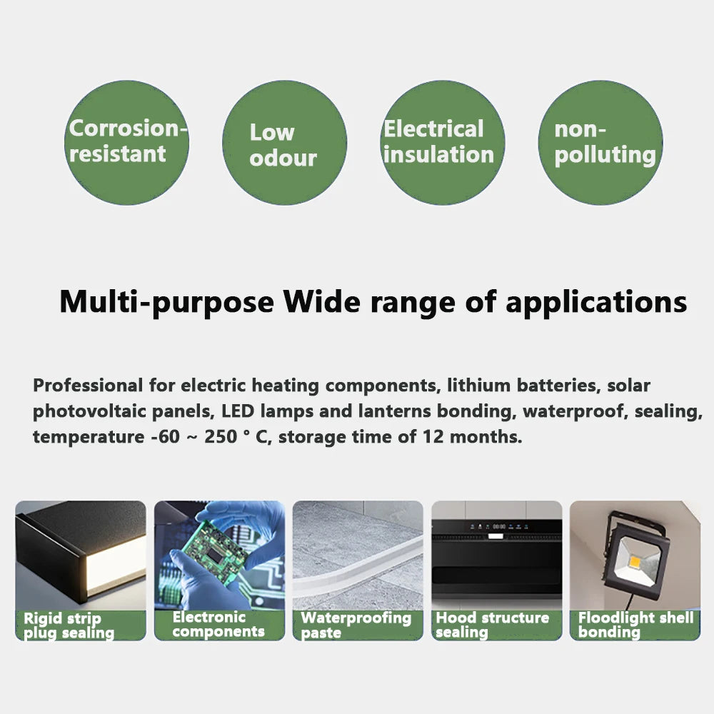 706 Soft Adhesive Silicone Rubber High Temperature Resistant Waterproof Sealing Insulation Gel Electronic Components Adhesive