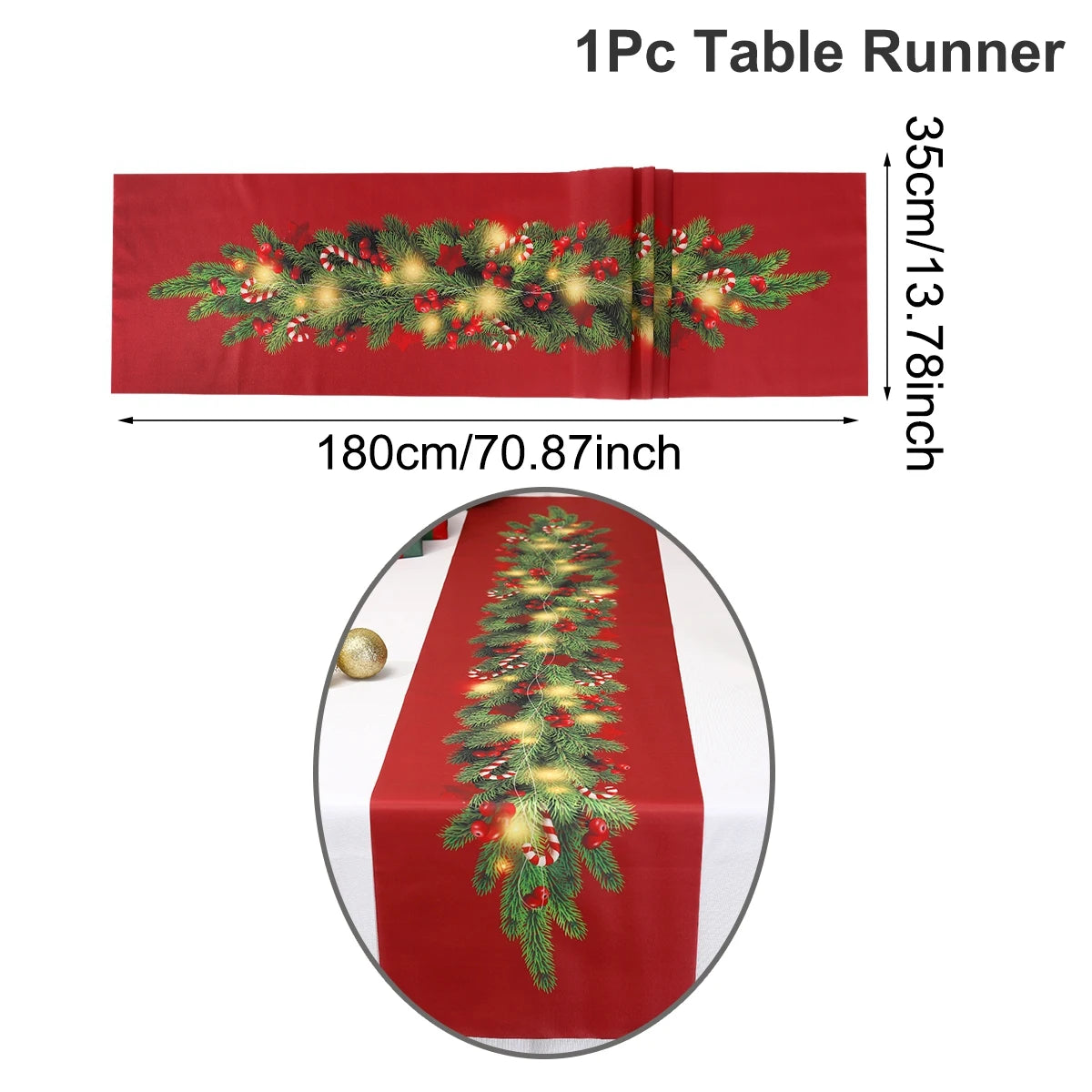 Christmas Poinsettia Table Runner Merry Christmas Decoration for Home 2025 Xmas Navidad Notal Noel Tablecloth New Year 2026 Gift