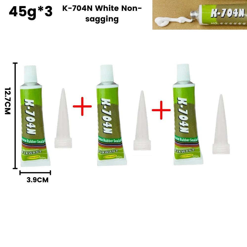 K-703 704 705 706 One-Component RTV Silicone Rubber Sealant Black White Transparent Electronic Component Sealing Glue 45g