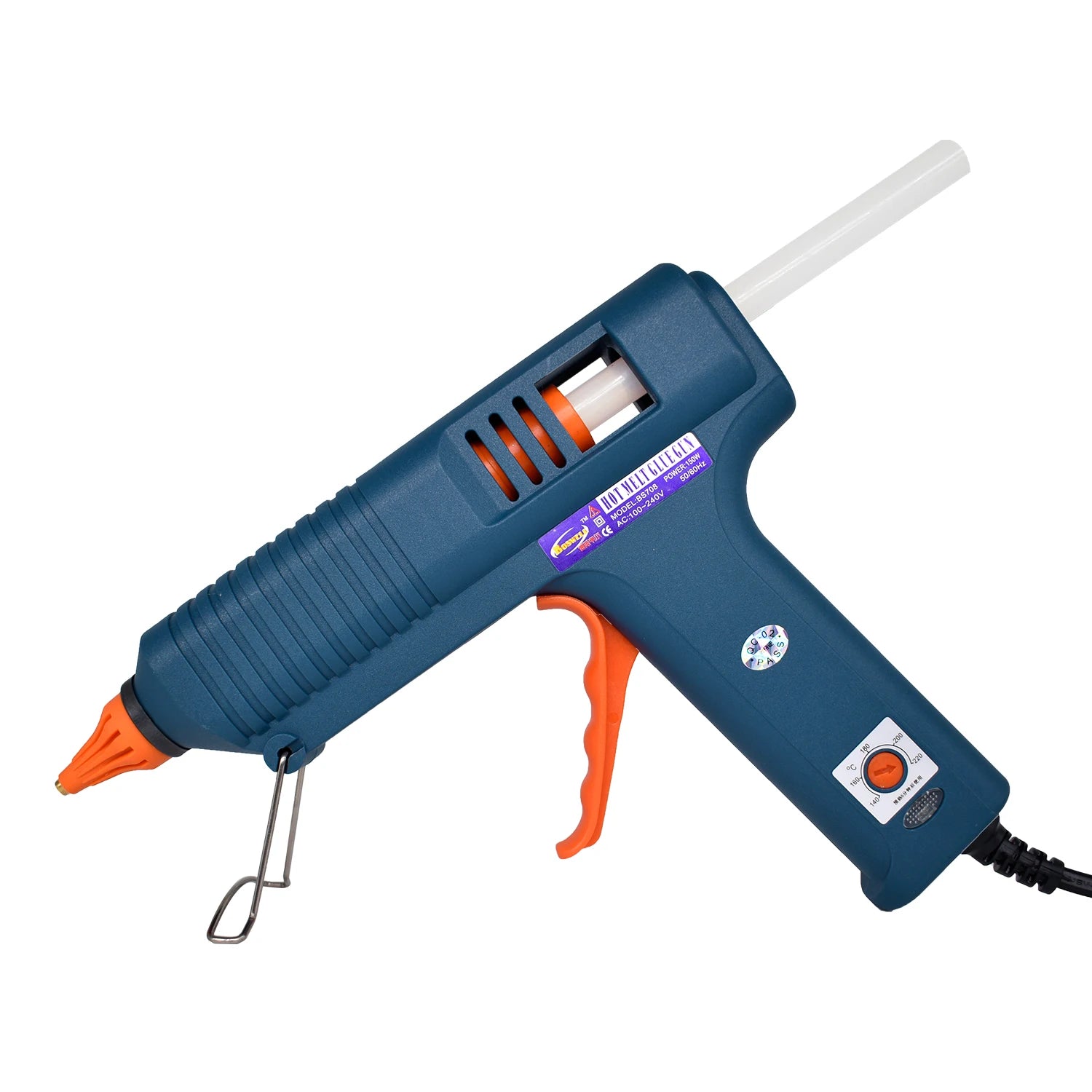 150w Hot Glue Gun, 8 Combinations, Adjustable Temperature, Suitable For Craft Repair Diy Use 11mm Glue Stick Purecopper Nozzle