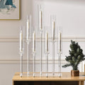 Acrylic Candle Holder Candlestick Holders for Wedding Centerpiece Candelabra 7 Arms for Wedding Party Birthday Event Decorations