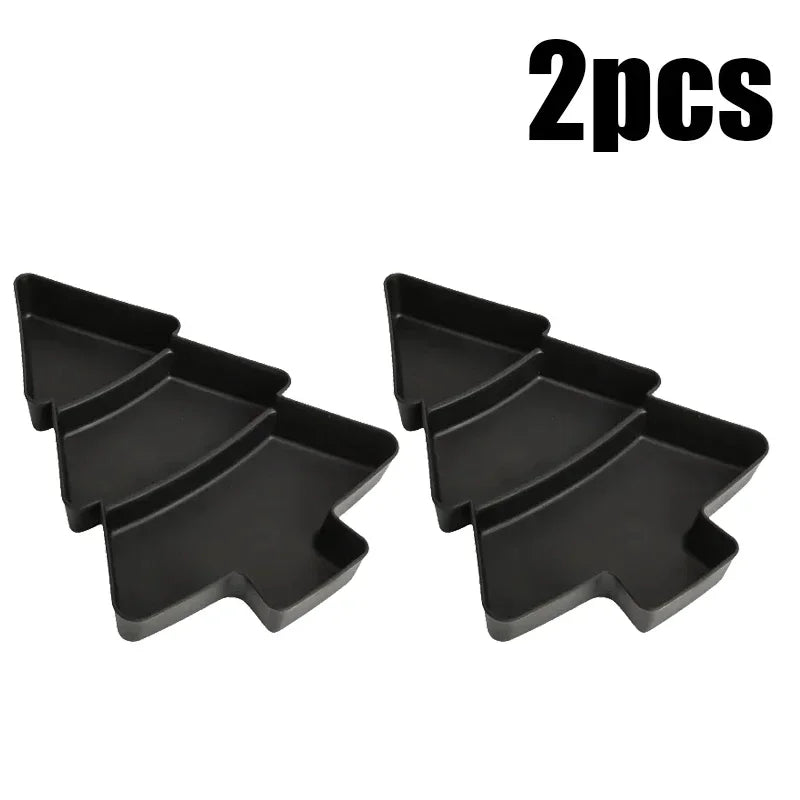 1-20PCS Christmas Tree Shaped Fruit Tray Plastic Candy Snack Tray Dried Fruit Melon Plate Party Supplies Home Decoration