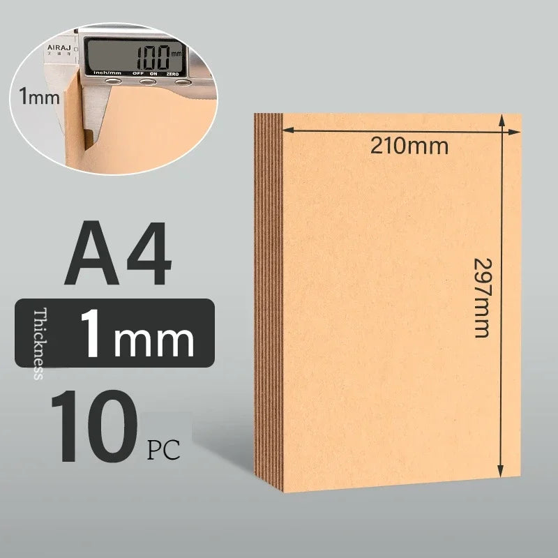 A4/A5 White Thicked Kraft Paper Hard Cardboard Diy Handmake Card Making Craft Paper Chipboard Backing Board 1/1.5/2/2.5-3mm