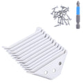 12 PCS Universal Furniture Corner Connectors Stainless Steel Corner Brace for Wood Furniture Drawer Cabinet Table Chair