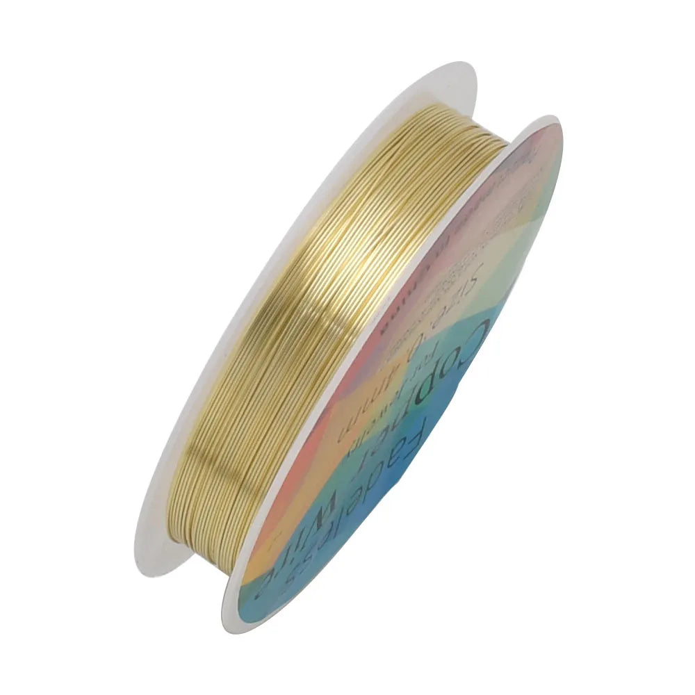 Colorfast Copper Wire For Bracelet Necklace Jewelry DIY Accessories 0.2/0.25/0.3/0.5/0.6/0.7/1.0mm Craft Beading Wire HK018