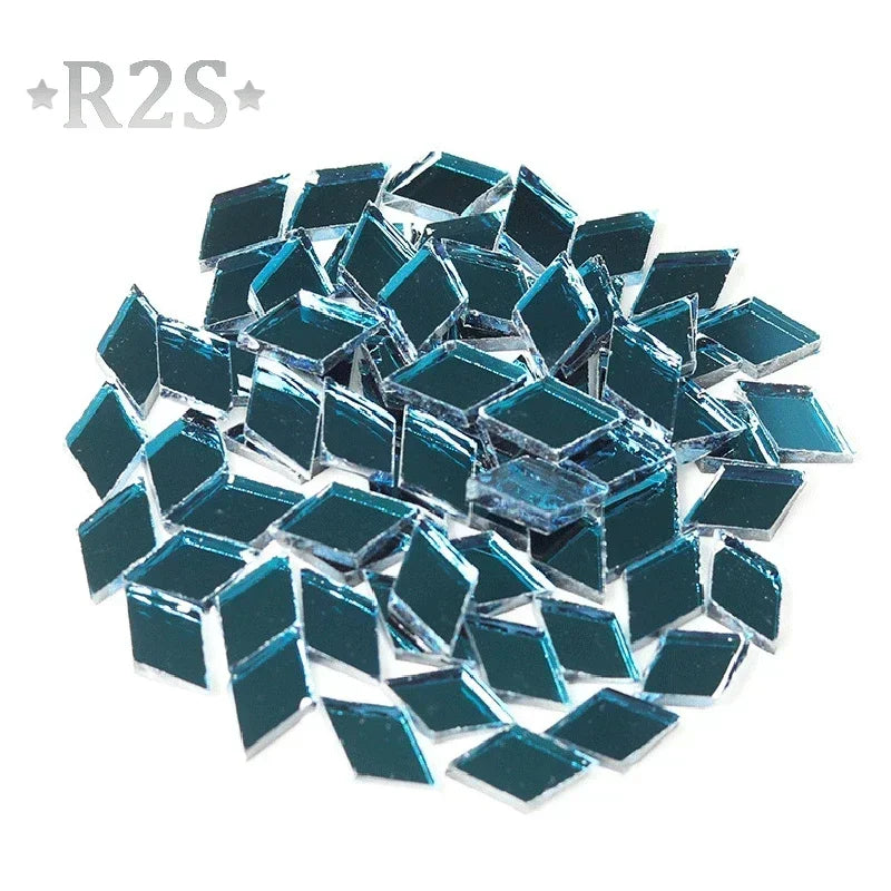100g Glass Mirror Mosaic Tiles Bulk Diamond Shape DIY Craft Handcrafted Accessory Home Wall Artwork Decor Supplies arte