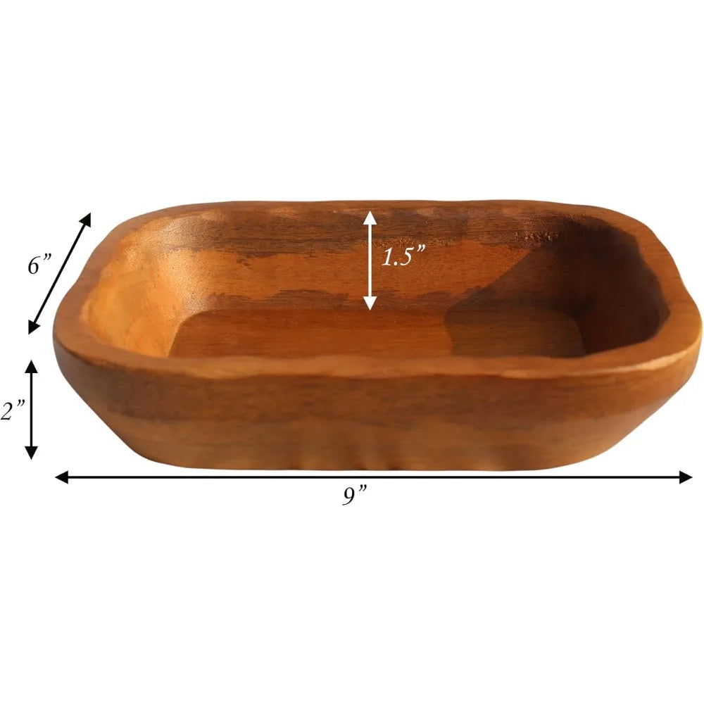 Wooden Dough Bowls for Candle Making (10-Piece Set) | Eco-Friendly Home Decor and Reusable Candle Holders
