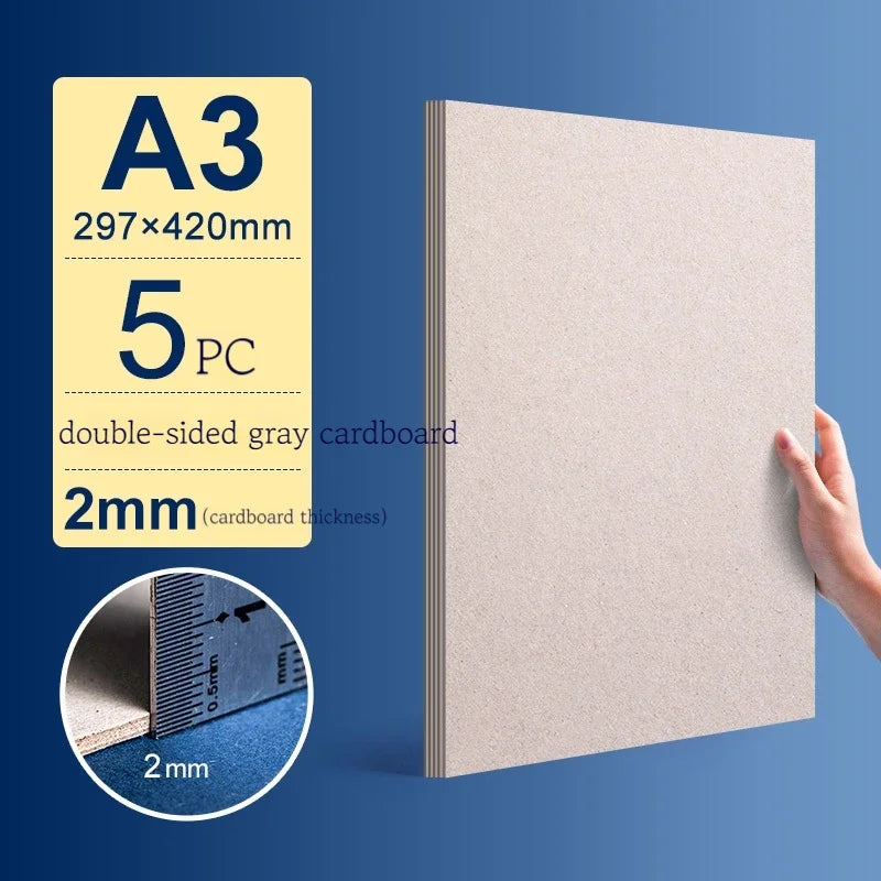 A3/A4/A5 White Thicked Kraft Paper Hard Cardboard 5/10pcs Diy Handmake Card Making Craft Paper Chipboard Backing Board 1/1.5/2mm
