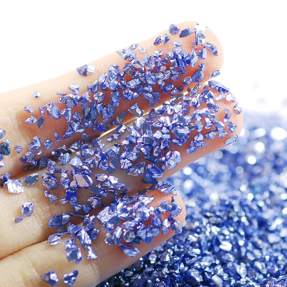 450g/Bag Wholesale Multicolor Flash Irregular Shaped Glass Crushed Stone For DIY 3D Nail Art Decoration/Resin Mold Filler