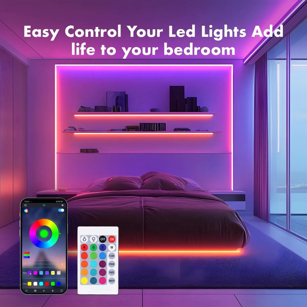LED Neon Rope Lights 50ft RGB Strip Lights App Remote Control Music Sync Flexible Neon Strip Lights for Bedroom Outdoors Decor