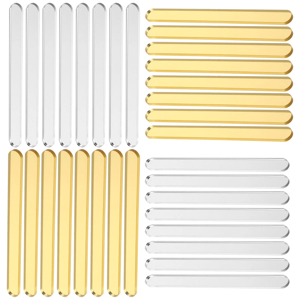 50Pcs Premium Acrylic Ice Cream Sticks Reusable DIY Craft Sticks for Homemade Ice Cream Cake Popsicle Making Safe Rounded Edges