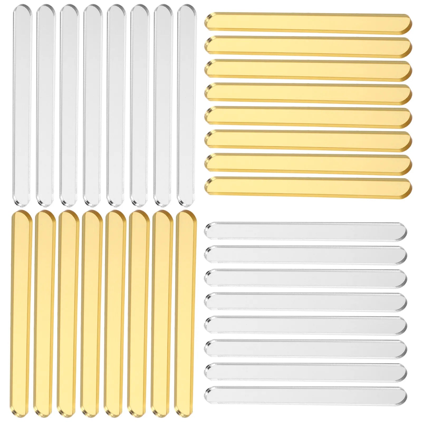 50Pcs Premium Acrylic Ice Cream Sticks Reusable DIY Craft Sticks for Homemade Ice Cream Cake Popsicle Making Safe Rounded Edges