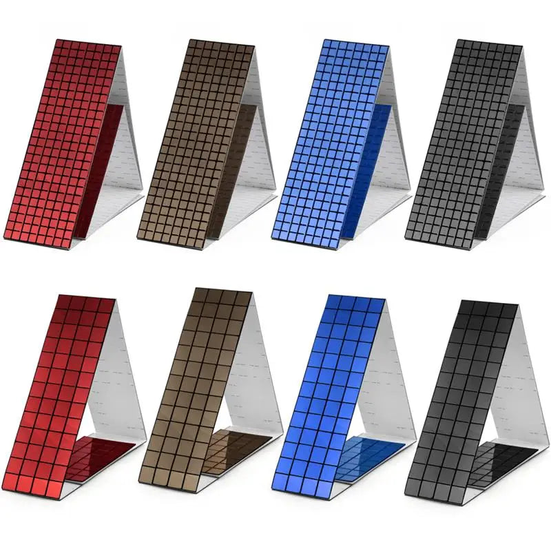3D Self-Adhesive Real Glass Craft Mini Square Mirrors Mosaic Tiles Stickers Bathroom DIY Handmade Craft Home Decoration Making
