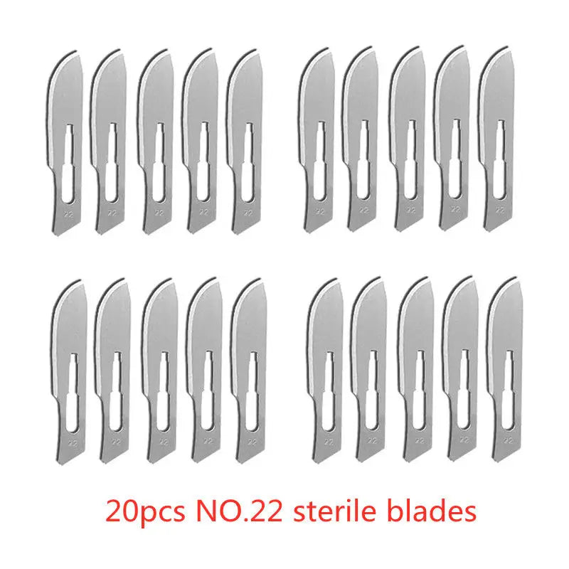 20-100pcs Carbon Steel Surgical Blades for DIY Cutting Phone Repair Carving Animal Eyebrow Grooming Maintenance Scalpel Knife