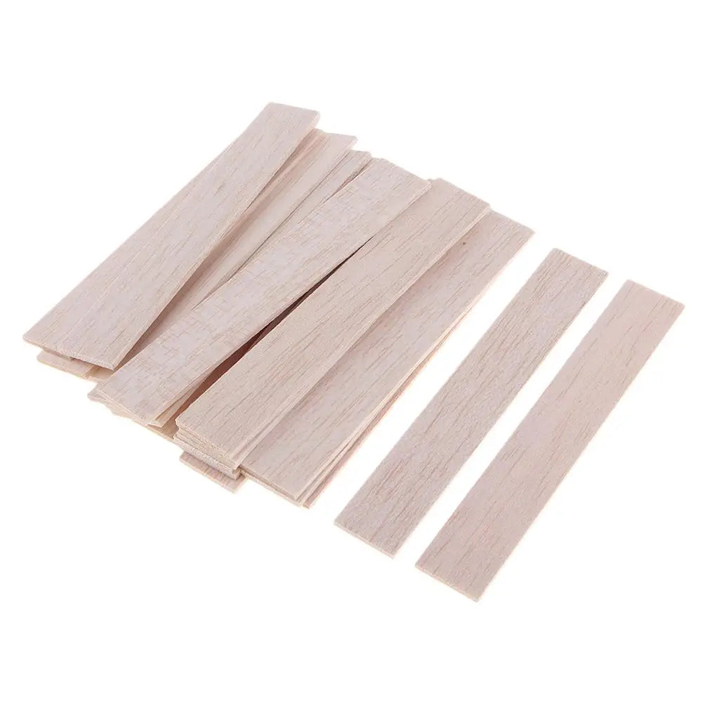 Rectangular Unfinished Balsa Wood Stick Wooden Dowel Rod for Kids Model Making DIY Craft Home Wedding Party Decoration