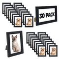 Picture Frames Bulk Set of 30 Wood Photo Frames for 4x6 Photos Wall Mounting Simple Black Photo Frames Multi Picture Frames for