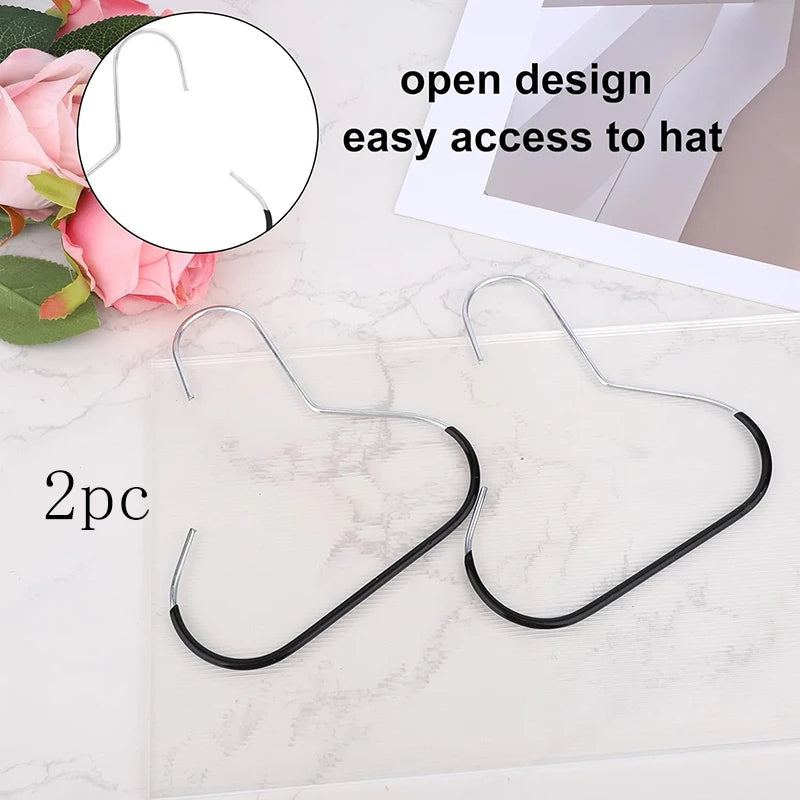 2-Piece Hat Hooks Set - No-Drill Quick Installation, Wall-Damage-Free, Fits Entryway/Closet/Door Back, Secure Hold