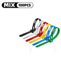 100Pcs Reusable Cable Ties Cable Lock Loop Nylon Ties Removable Recyclable Mixed Colours Black White Cable Ties Replacement Tool