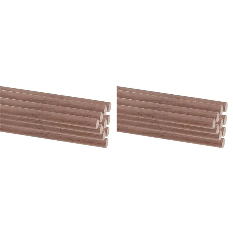 【COMELY】20 PCS Wooden Dowel Rods For Crafts Round Unfinished Walnut Dowel Rod Sticks Hardwood Sticks For DIY Crafting