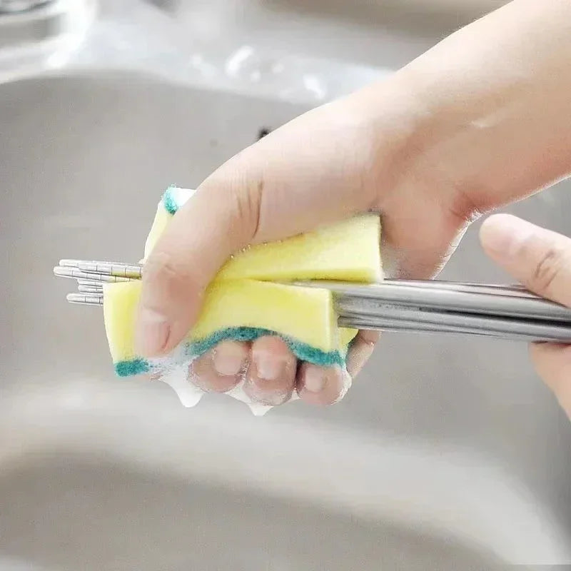 Highly Absorbent Dishwashing Sponge Kitchen Clean Rub Pot Rust Focal Stains Sponge Removing Kit Home Cleaning Brush Sponges