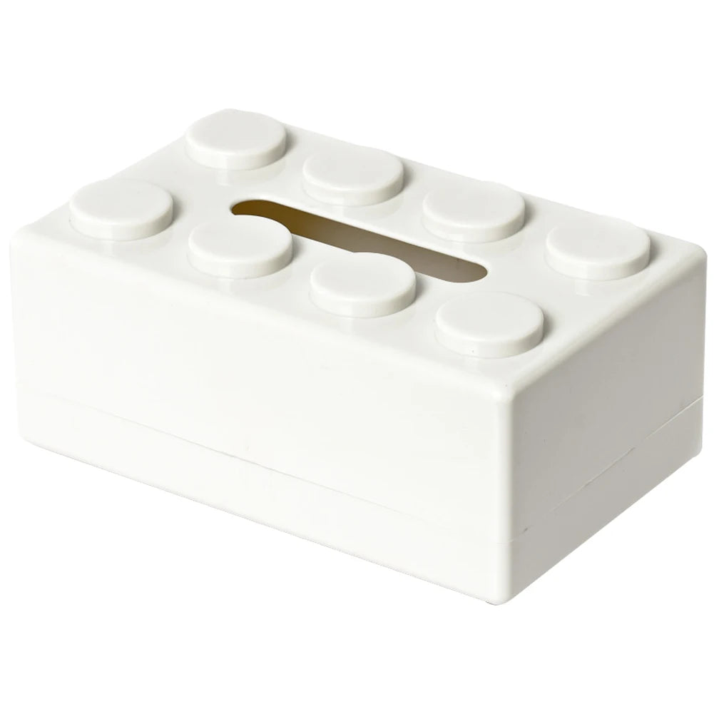 Creative Building Block Paper Towel Holder Cute Napkin Holder Tissue Storage Box for Livingroom Bedroom Bathroom Home Office