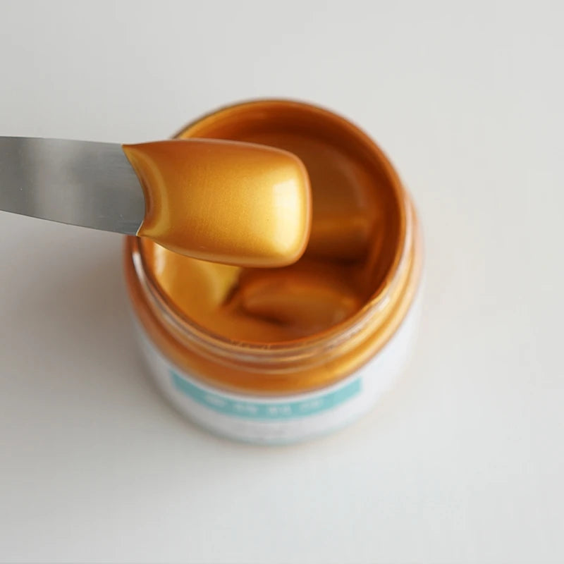 80ml Golden Paint Metal Acrylic Paint Waterproof Pigment Hand Painted Wall Painting Art Pearlescent Pigment Statue Colouring