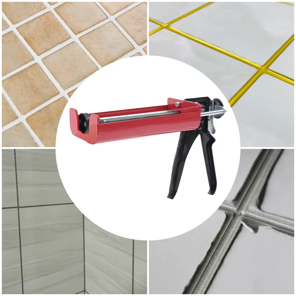 Bymaocar Caulking Manual Glue Gun For Panel Bond Gun Epoxy Gun 400mL(1:1 Mix Ratio)Dual Component Applicator W/ Thicker Push Rod