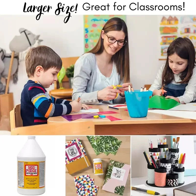 Mod Podge Gloss & Matte Finish Multi-Purpose Decoupage & Fluid Art Glue for Wood Transfer Dried Flower  Puzzle Crafts