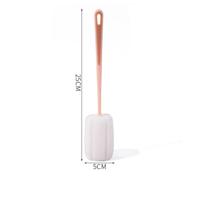 Cup Brush Cup Clean Long Handle Milk Bottle Brush No Dead Angle Remove Tea Stain Sponge Small Brush #2874