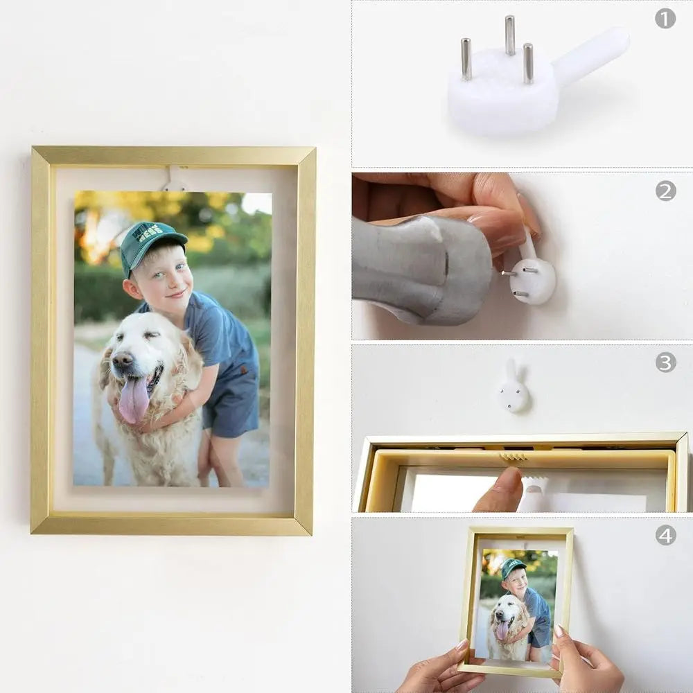 Aluminum 16x20 Picture Frame with Tempered Glass, Holds Photos up to 16x20, Ideal for Home or Gallery, Black, 3-Pack