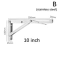 Multiple Sizes Triangle Folding Angle Bracket Heavy Support Adjustable Wall Shelves Mounted Table Shelves Home Hardware